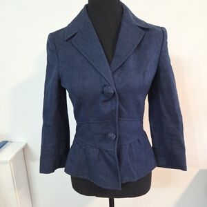 Valentino Roma cotton/linen fitted blazer Sz 40/4